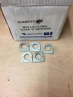 M8 D Shape 6.1/2 Degree Taper Washer  (4 Pack) • £1.99