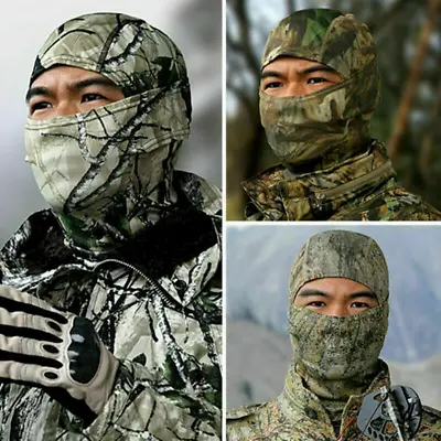 Tactical Army Camo Balaclava Full Face Mask Breathable Hood Helmet Liner Hat Men • $8.68