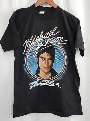 Vintage Michael Jackson Thriller T Shirt 1980`s Single Stitch Tag Size M • $69.99