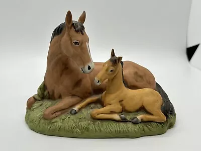 Vintage Mare And Foal Figurine Homco Porcelain #8859 Horse Colt Flaw • $14.99