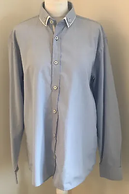 Advise Mens Blue And White Pinstripe Shirt. Size XL • £0.99