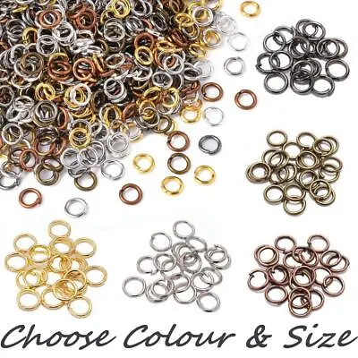 Jump Rings For Jewellery Making Non Soldered Open 4mm 5mm 6mm -10mm Iron Metal • £2.69