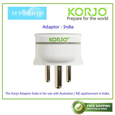$17.50 • Buy KORJO Travel Plug Adaptor From Australia /NZ To India (KAIN)
