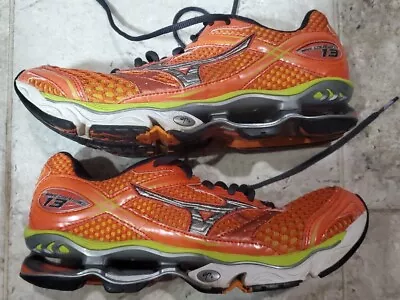 Mizuno Wave Creation 13 Athletic Running Shoes Orange/Silver/Lime Women's Sz US9 • $50