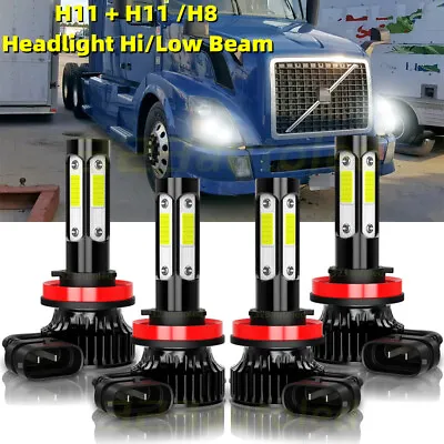 For Volvo VNL VNM 630 670 730 780 2004-2015 Hi/Lo Beam LED Headlight Bulbs 6000K • $39.99