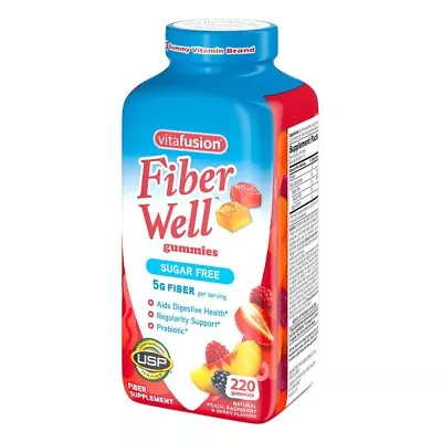 Vitafusion Fiber Well Gummies 5g Fiber SUGAR FREE *220 Ct • $25.59