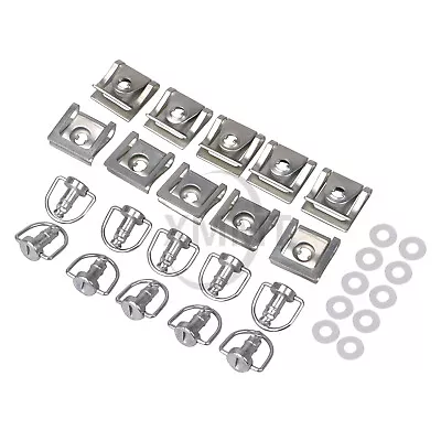 15mm Quick Release Dzus D-Ring 1/4 Turn Fastener Kit For Honda Ducati Kawasaki • $21.83