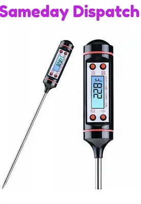 £3.89 • Buy Digital Food Thermometer Probe Cooking Meat Kitchen Temperature BBQ Turkey Milk