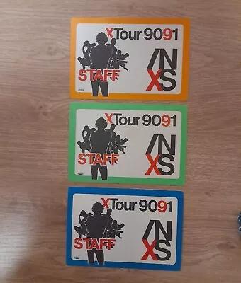 INXS 1990/91 X Factor World Tour Staff Backstage Pass X 3 Different Colours • $25