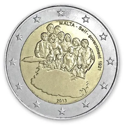 Malta 2 Euro Coin 2013  Self-Government 1921  UNC • $5.99