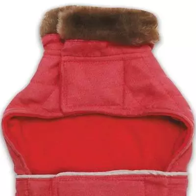 Dog Coat Jacket Zack & Zoey Derby Quilted Pet Coats Microsuede Red Tan Almond • $29.99