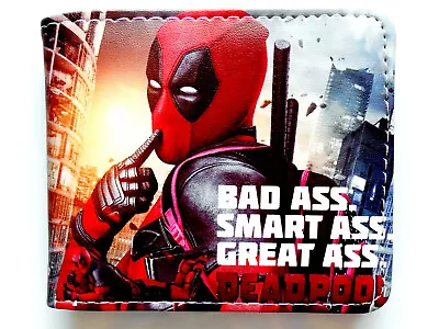 £10.89 • Buy Deadpool Wallet Purse Bad Ass Smart Ass Great Ass Id Window Cards Ryan Reynolds