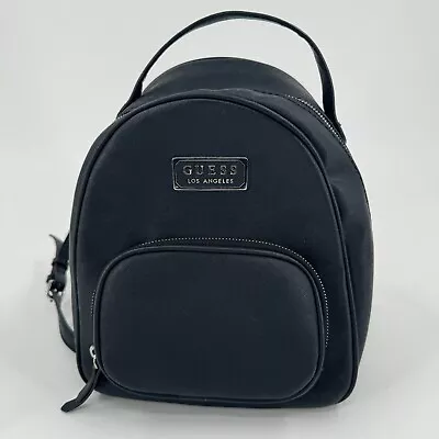 Guess Los Angeles WOMENS Black Zip Close Adjustable Straps Mini Backpack Purse • $19.97