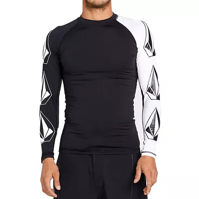 Volcom Men's Surf Vitals Jack Robinson Rashguard Black Long Sleeve T Shirt Cl... • $52.50