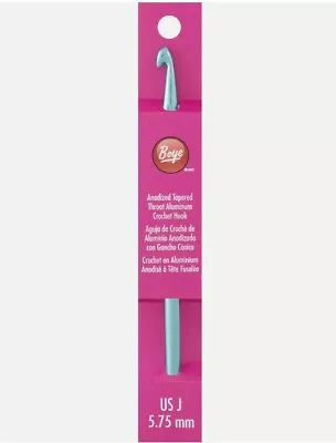 Boye 6218-J Aluminum Crochet Hook 6 -Size J10/6mm • $10