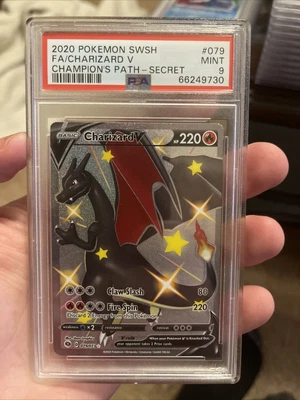 $120 • Buy Pokemon Charizard V 079/073 Full Art Shiny Secret Rare Champion's Path - PSA 9