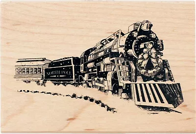 Inkadinkado Christmas Train Red Rubber Wood Stamp 2.5  X 1.75  • $9.95