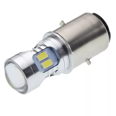 BA20D High Power LED Motorcycle Hi/Lo Beam Bulb H6 Headlight Light Lamp 6V 12V • $8.98