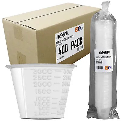 400 Pack RE-GEN 30ml Graduated Medicine Medication Measuring Pot Cup Containers • £17.99