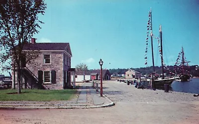 Postcard CT Mystic Seaport The Seaport Street Unposted Chrome Vintage PC G2983 • $2