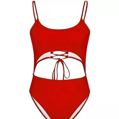 Lace Up‎ Elegance: Meyeeka Women's Monokini Swimsuit In A Medium • $18