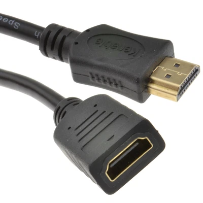 £3.19 • Buy 1.5m HDMI 1.4 High Speed 3D TV Extension Lead Male To Female Cable [Black]