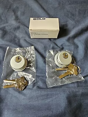 2 Pieces BOLD SECURITY 1  Zinc Mortise Cylinder SC1 With 2 Keys Each - Brand New • $17.99