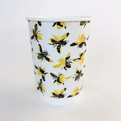 12oz Honey Bee Printed Paper Cups Disposable Party Takeaway Coffee Cups • £79.45