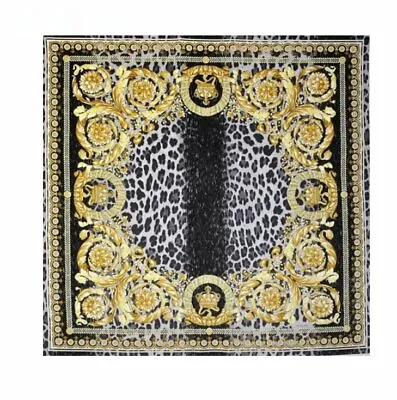 GIANNI VERSACE Velvet Fabric Panel Wild Baroque Print Size 54' Square • $387.89