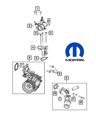 Water Pump OEM Mopar 05048283AF • $150