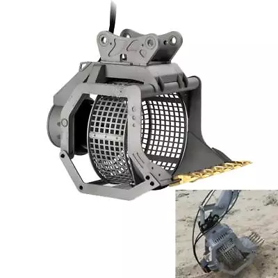 LESU 1/14 ET35 Hydraulic RC Excavator Digger Stainless Steel Sieve Wash Bucket • $542.57