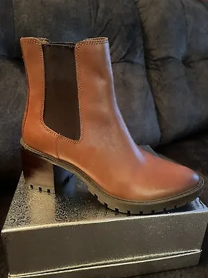  Vince Camuto VP-Alesher Brown Pull On Ankle Boots Sz 8M • $23.20