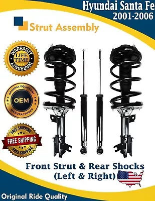 OE Front Strut & Rear Shock For 2001-2006 Hyundai Santa Fe 2WD Lifetime Warranty • $282.32