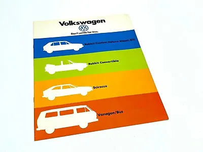 1980 Volkswagen Rabbit Diesel GTI Convertible Scirocco Vanagon Bus Brochure • $9.75