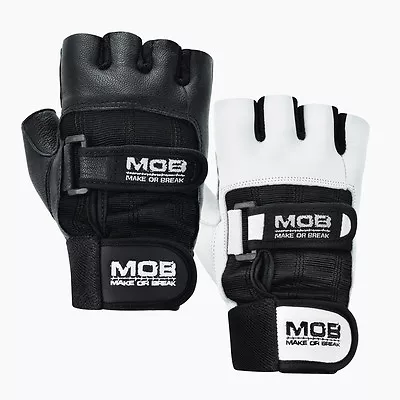 £7.95 • Buy Weight Lifting Gym Padded Leather Training Workout Fitness Double Strap Gloves
