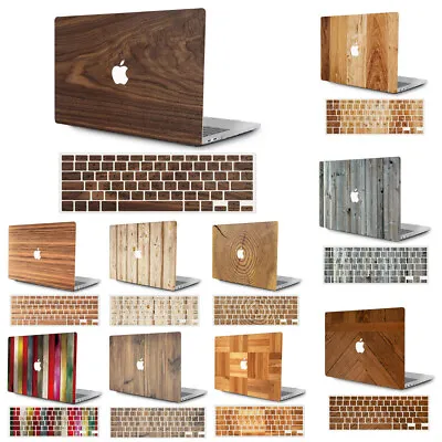 Wood Pattern Hard Shell Case+Keyboard Cover For Macbook Air Pro 11 13 14 15 16 M • $18.99