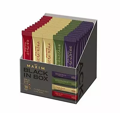 AGF Maxim Black In Box 50 Coffee Sachets Assort 2g X 50 Pcs Japan • $10.02