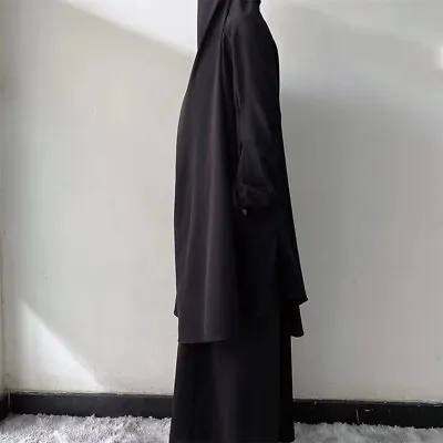 Ramadan Abaya Women Overhead Khiamr Burka Niqab Islamic Prayer Sets Kaftan Arab • £34.75