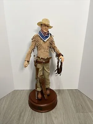 Vintage 1995 John Wayne Hondo Portrait Doll By Franklin Mint With Talking Base • $161.99