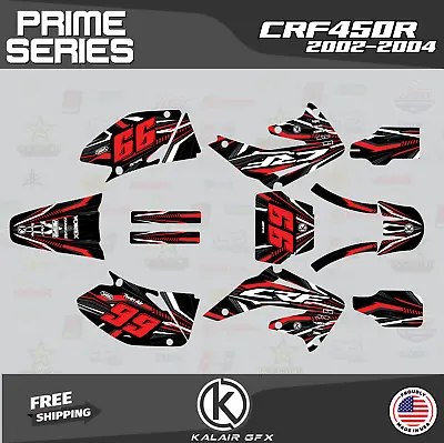 Graphics Kit For Honda CRF450R (2002-2004) Prime Series - Red • $96.99