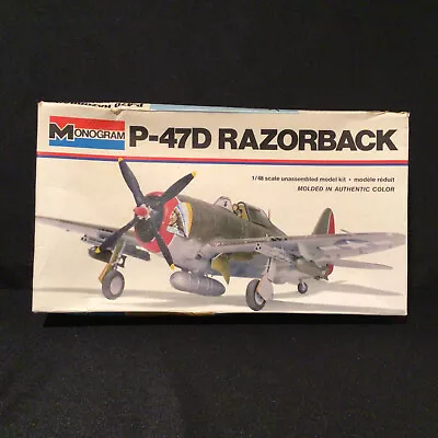1977 Monogram WW2 P-47D RAZORBACK Model Kit 5302 1/48 Missing Decals • $29.99