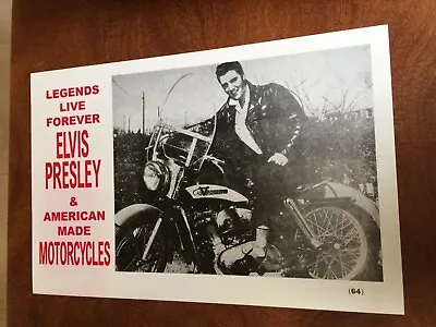 Elvis Presley & American Made Motorcycles 14X22 Concert Poster  Full Color  • $12.99