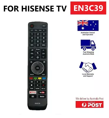 For Hisense 55N7 Replacement Infrared TV Remote Control • $27.95