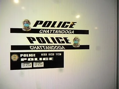 Chattanooga Tennessee    Police Car Decals  Custom 1:18  Scale • $14.99