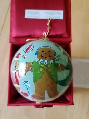 $8.50 • Buy Pier 1 Glass Christmas Ornament Painted Li Bien Gingerbread Man Candyland 2009 