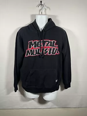 Vintage Y2K Metal Mulisha Spell Out Black Hoodie Mens Sz Medium • $39.99