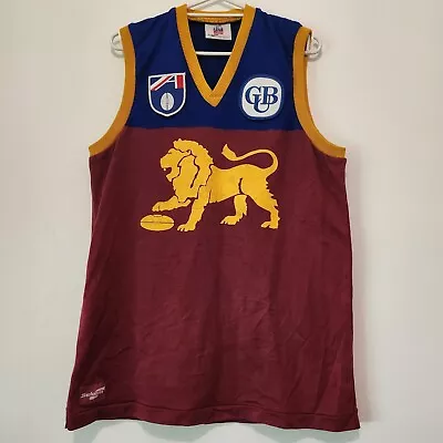 Vintage AFL Brisbane Lions 90's Official Knit Football Jersey Jumper Size L - XL • $299.89