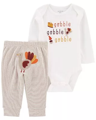 NWT Carters Baby 2-Piece Thanksgiving Bodysuit Pant Set 3m • $13