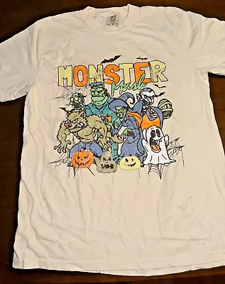 Womens Size Medium Monster Mash Short Sleeve Halloween T-Shirt / Top ~ Cotton • $6