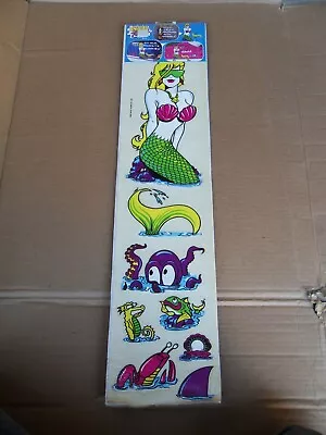 1 Vintage Chroma Graphics Decals Chroma Toonz Mermaid Made In USA Large 6  X 27  • $9.99